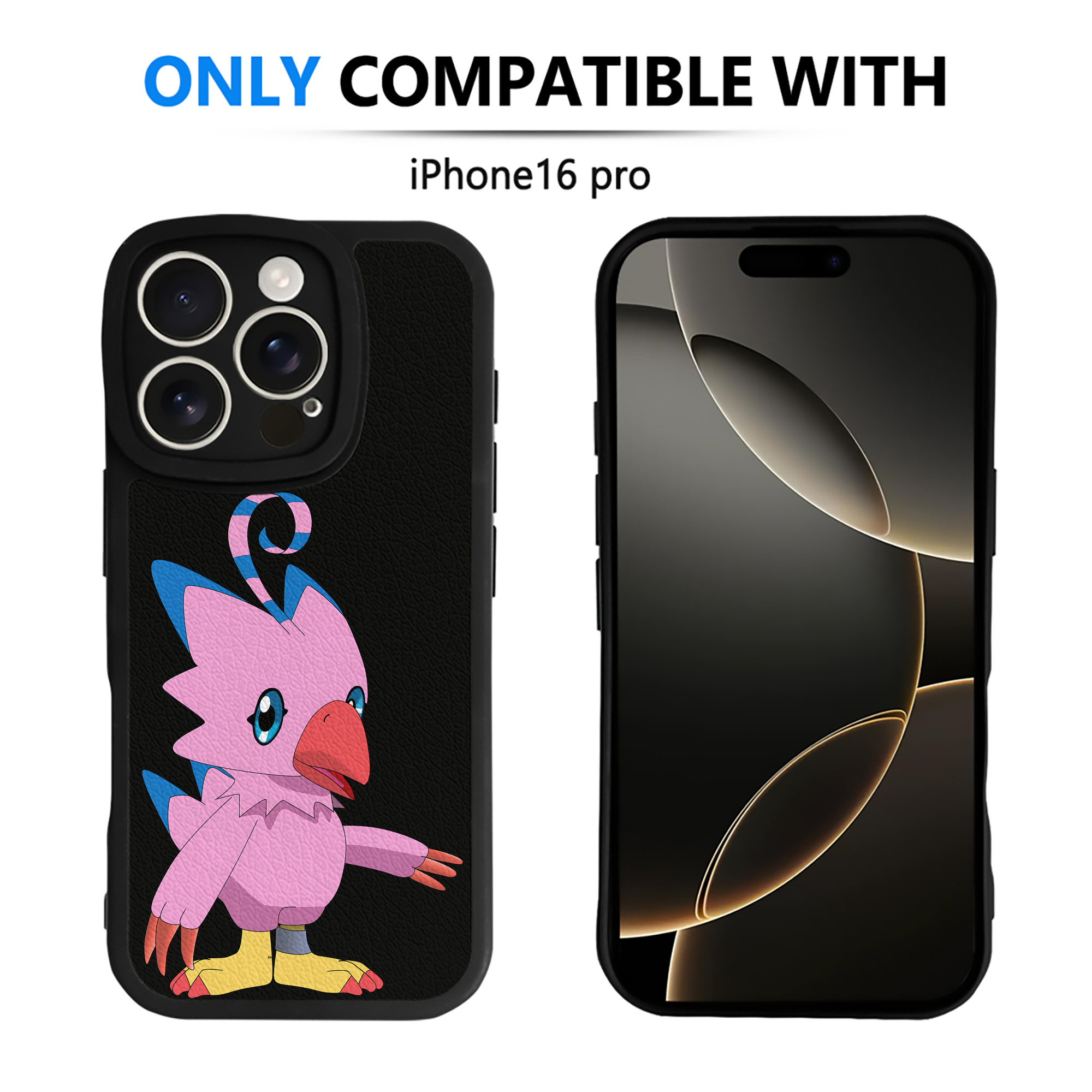 （画像用） Digimon デジタルモンスター/デジモン 【iPhone 16シリーズ対応】シリコンスマホケース（レザー調） 材質：シリコン